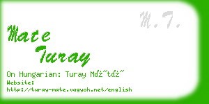 mate turay business card